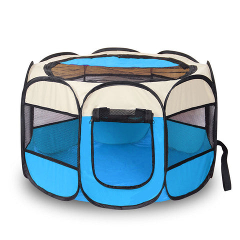 Blue Portable Folding Pet Tent Dog House - Go Pug