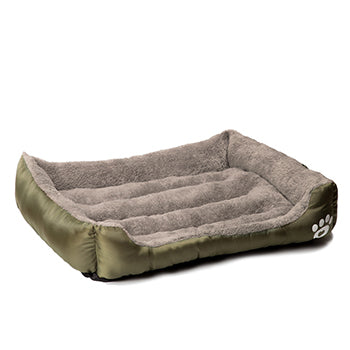 Army Green Soft Material Dog Bed - Go Pug