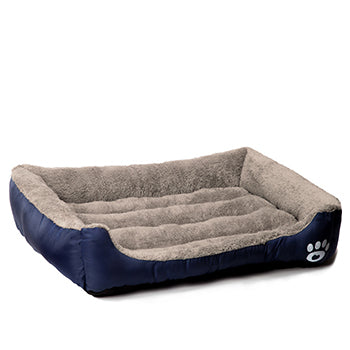 Dark Blue Soft Material Dog Bed - Go Pug