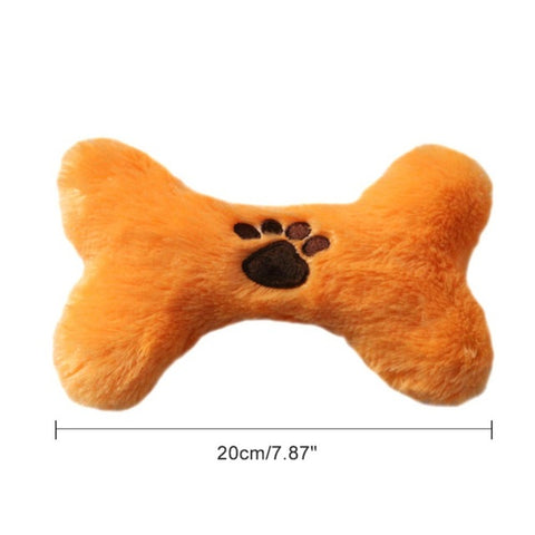 Bone Fabric Chew Dog Toy - Go Pug