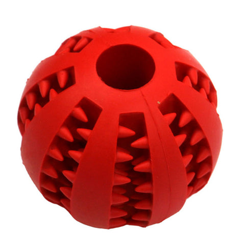 Red Extra-tough Rubber Ball Toy - Go Pug