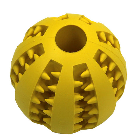 Yellow Extra-tough Rubber Ball Toy - Go Pug