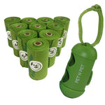 Compostable Dog Poop Bag Earth Friendly with 16 Rolls and 240 Counts - Go Pug