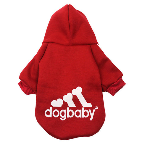 Red Warm Dog Hoodie for Small Dogs - Go Pug