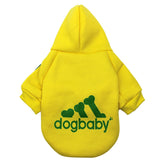 Yellow Warm Dog Hoodie for Small Dogs - Go Pug