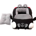 Black Cotton Car Bed for Dogs - Go Pug