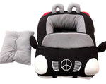 Black Cotton Car Bed for Dogs - Go Pug