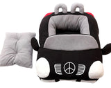 Black Cotton Car Bed for Dogs - Go Pug