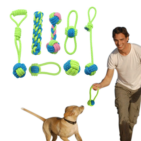 Cotton Dog Rope Toy Knot For Teething - Go Pug
